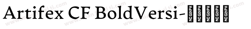 Artifex CF BoldVersi字体转换